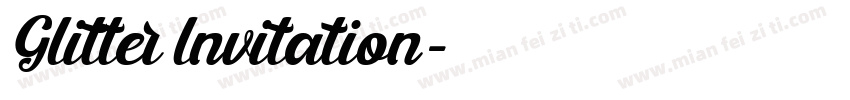 Glitter lnvitation字体转换